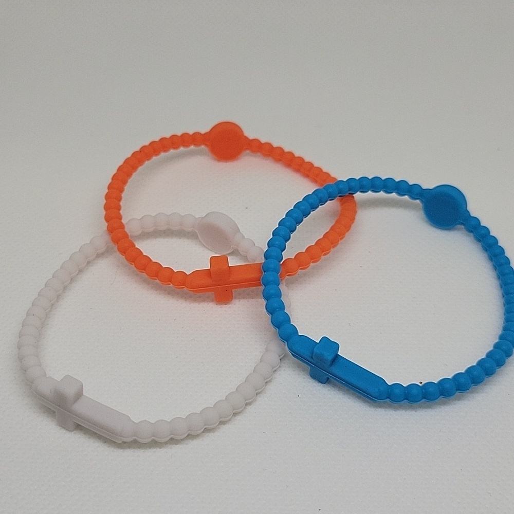Cross Christian Message Rubber Set of 3Bracelets